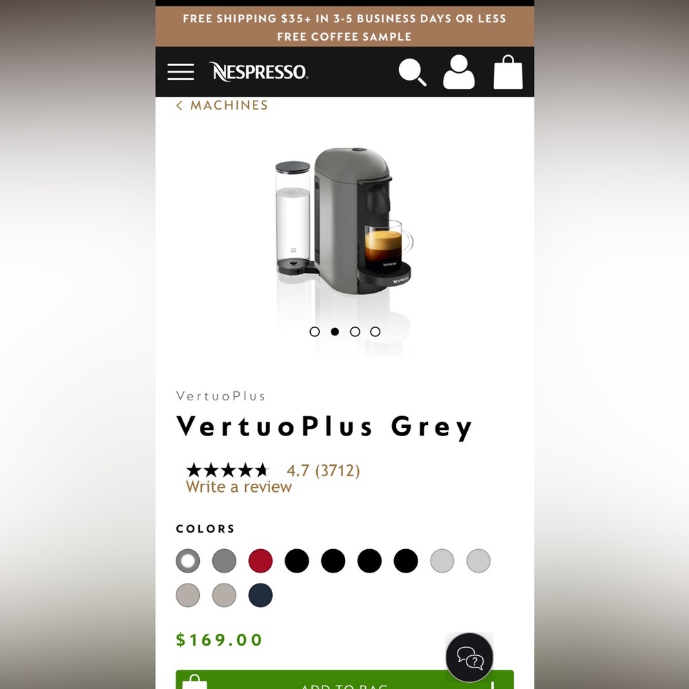 Nespresso VurtuoPlus Coffee Maker